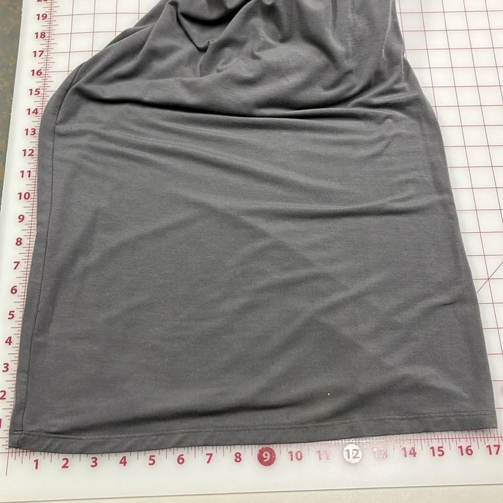 ARITZIA WILFRED Market Jumpsuit Grey Crop Wide-Leg Straight Neck Jersey Knit XL - Picture 8 of 16